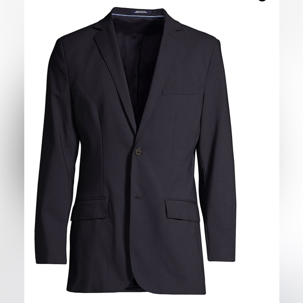 NWT Lands End Mens Washable Wool 2 Button Tailored Fit Suit Jacket 54R Regular